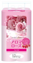FUJIEDA SEISHI Туалетная бумага двухслойная, аромат розы и малины, 27,5 м, 12 рулонов