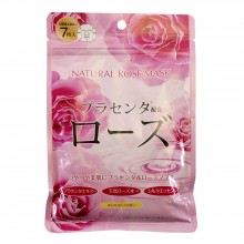 Japan Gals Маска для лица с экстрактом розы, натуральная, 7 шт
