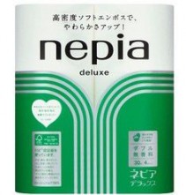 NEPIA Туалетная бумага двухслойная Delux, без аромата 30 м, 4 рулона