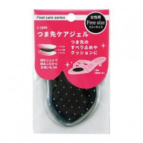 "FUDO KAGAKU" Гелевые противоскользящие подушечки для обуви под стопу, уменьшающие давление при ходьбе (темные)