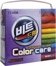 CJ Lion Стиральный порошок "Beat Drum Color" для цветного белья, коробка, 2,5 кг
