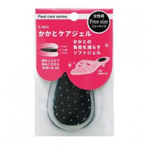 "FUDO KAGAKU" Гелевые противоскользящие подушечки для обуви под пятку, уменьшающие давление при ходьбе (темные)