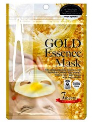 Japan Gals Маска с экстрактом золота GOLD Essence Mask 7 шт