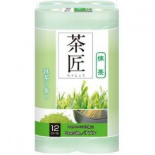 FUJIEDA SEISHI Туалетная бумага двухслойная, аромат зеленого чая, 27,5 м, 12 рулонов