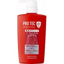 LION Жидкое мыло для тела с ментолом "PRO TEC", дезодорирующие, флакон-дозатор, 420 мл.