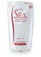 KRACIE "Silk" Moist Essence Гель для душа с коллагеном, фруктовый аромат, запасной блок, 350 мл