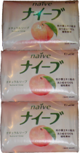 KRACIE "Naive" Туалетное мыло с экстрактом персика, 3*90 гр